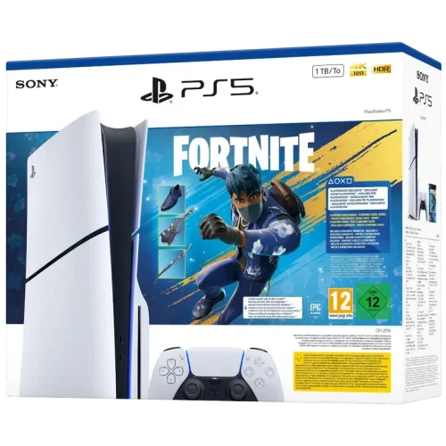Игровая приставка Sony PlayStation 5 Slim Disc Edition+Fortnite Flowering Chaos, Белый