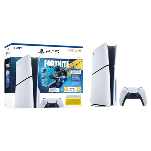 Игровая приставка Sony PlayStation 5 Slim Disc Edition+Fortnite Flowering Chaos, Белый