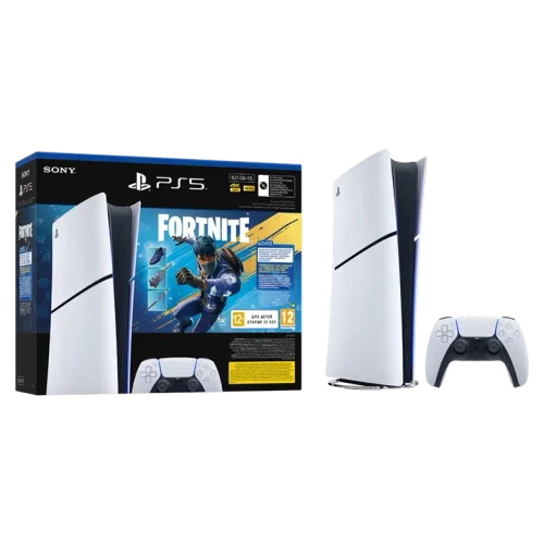 Игровая приставка SONY PlayStation 5 Slim Digital Edition+Fortnite Flowering Chaos, Белый
