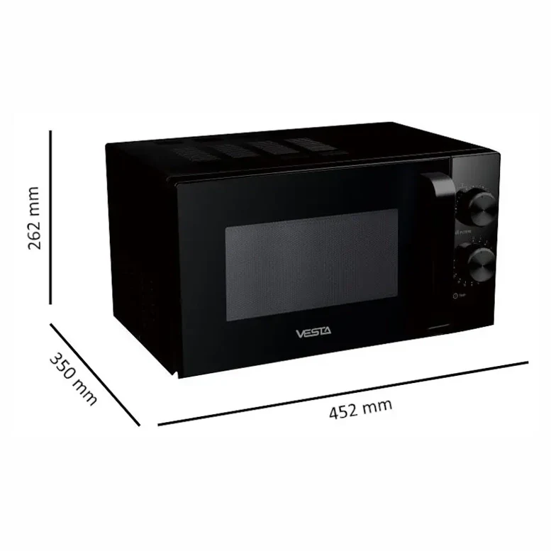 Микроволновая печь Vesta MWOW-M2007/BL, Black 2