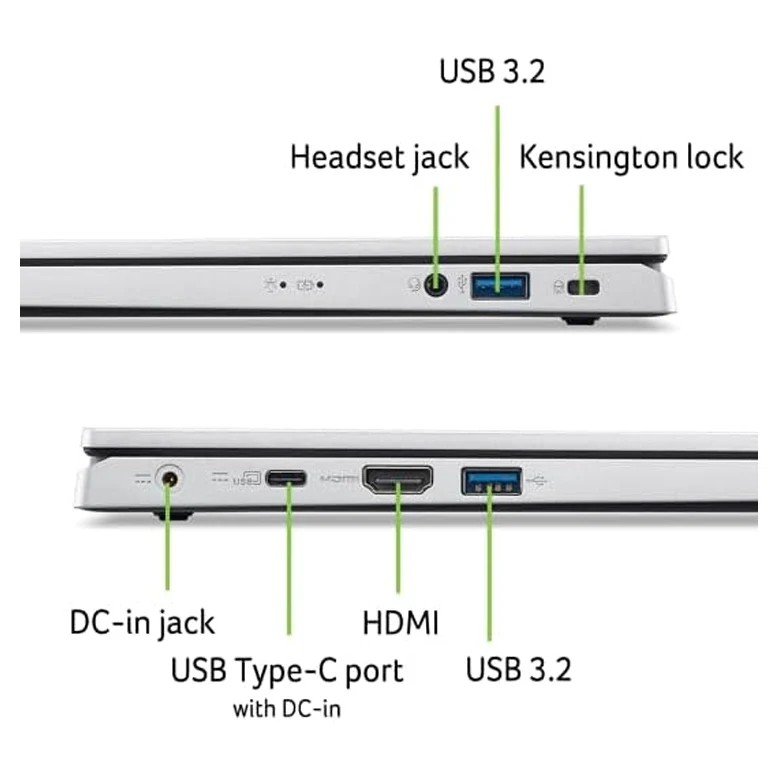 Ноутбук 15.6" Acer Aspire Go 15 AG15-31P-342L, Silver 5