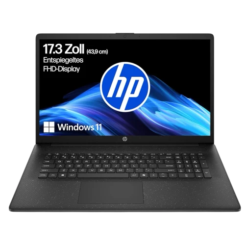 Ноутбук 17,3" HP BZ8R6EA, AMD Ryzen 3 7320U, 8/512ГБ, Jet Black