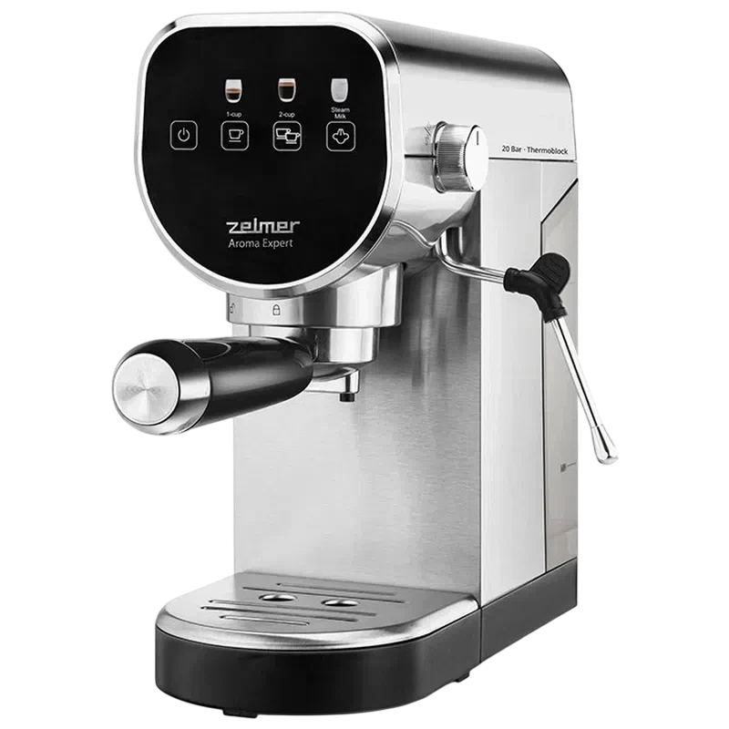 Кофеварка рожковая Zelmer ZCM7300, Silver 2