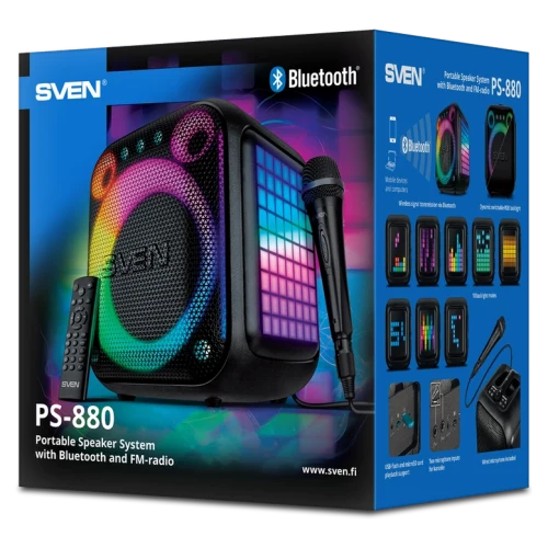 Boxă portabilă SVEN PS-880, Negru