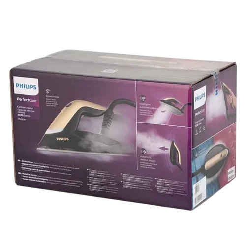 Утюг с парогенератором Philips PSG8140/80, Черный/Золотистый