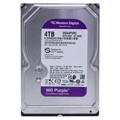 Жесткий диск Western Digital WD Purple 4ТБ, 3.5"