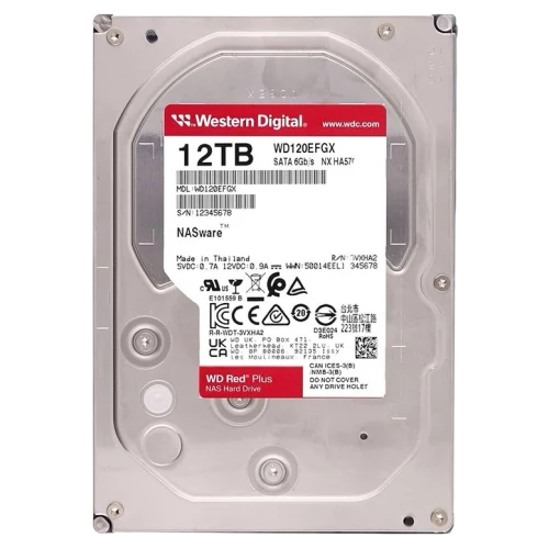 Жесткий диск Western Digital WD Red Plus 12ТБ, 3.5"