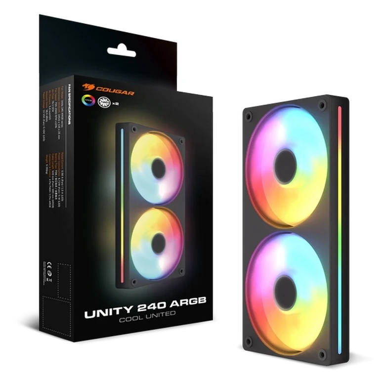 Ventilator PC Cougar Unity240-RB, Negru 5