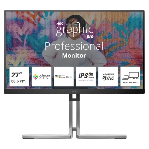 Монитор 27" AOC Q27U3CV, Silver