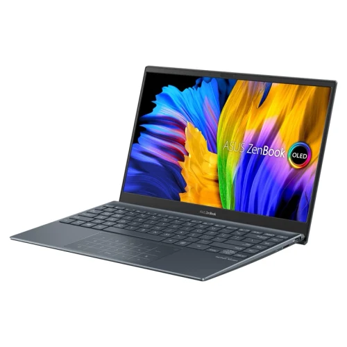 Ноутбук ASUS Zenbook 13 OLED, Ryzen 5 5600U, Radeon, 8ГБ/512ГБ, Pine Grey