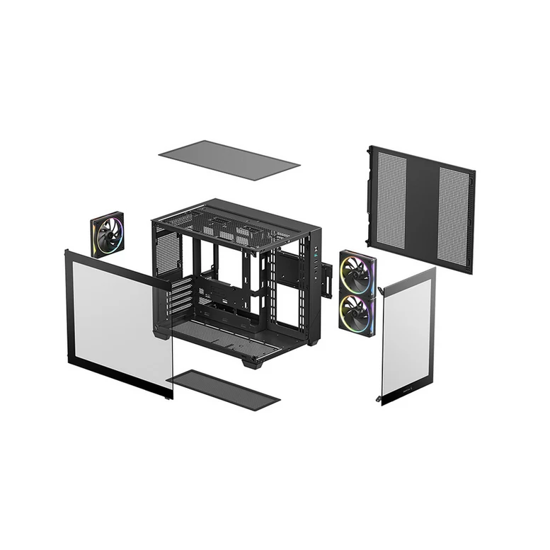 Корпус для ПК Deepcool CG330 3F Mid-Tower, Черный 10