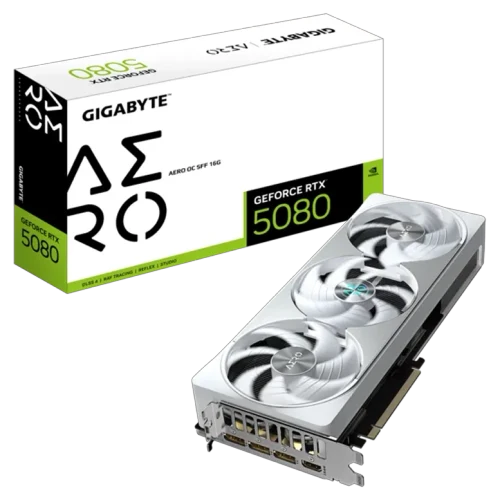 Placă video GIGABYTE GeForce RTX 5080 AERO OC 16G, White