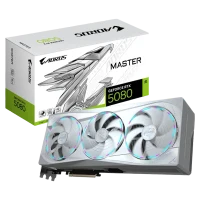 Placa video Gigabyte AORUS GeForce RTX 5080 MASTER ICE 16G, Alb