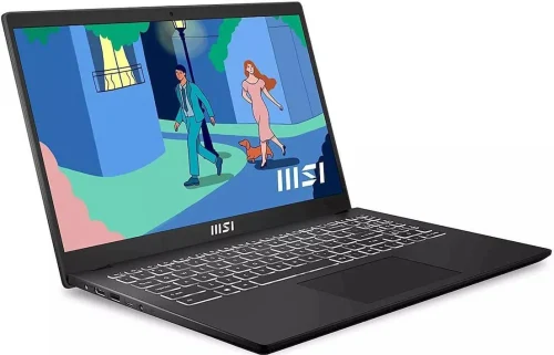 Laptop MSI Modern 15, Ryzen 5, 16GB/512GB, 60 Hz, Negru
