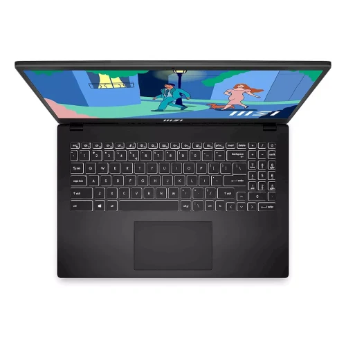 Laptop MSI Modern 14, Core i7, 16GB/512GB, 60 Hz, Negru