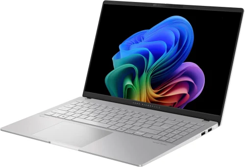 Laptop 15.6" Asis VivoBook S15, Snapdragon X Plus, 16GB/512GB, 120 Hz, Argintiu