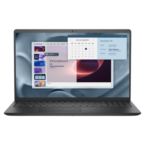 Ноутбук Dell Pro 15 Essential PV15255, Ryzen 5, 8ГБ/512ГБ, 120 Гц, Черный