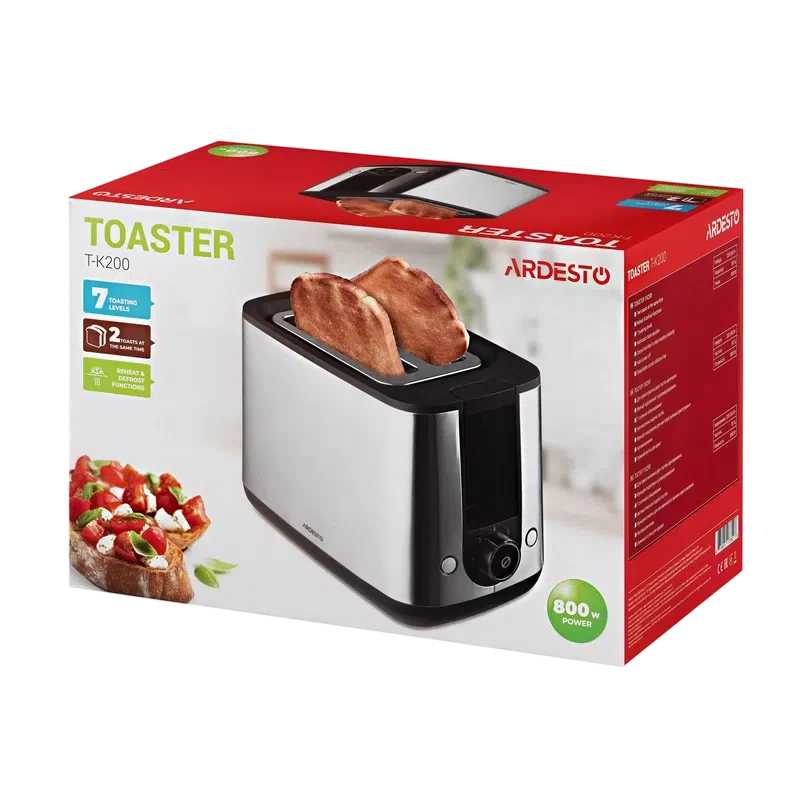 Toaster Ardesto T-K200, Oțel inoxidabil 6