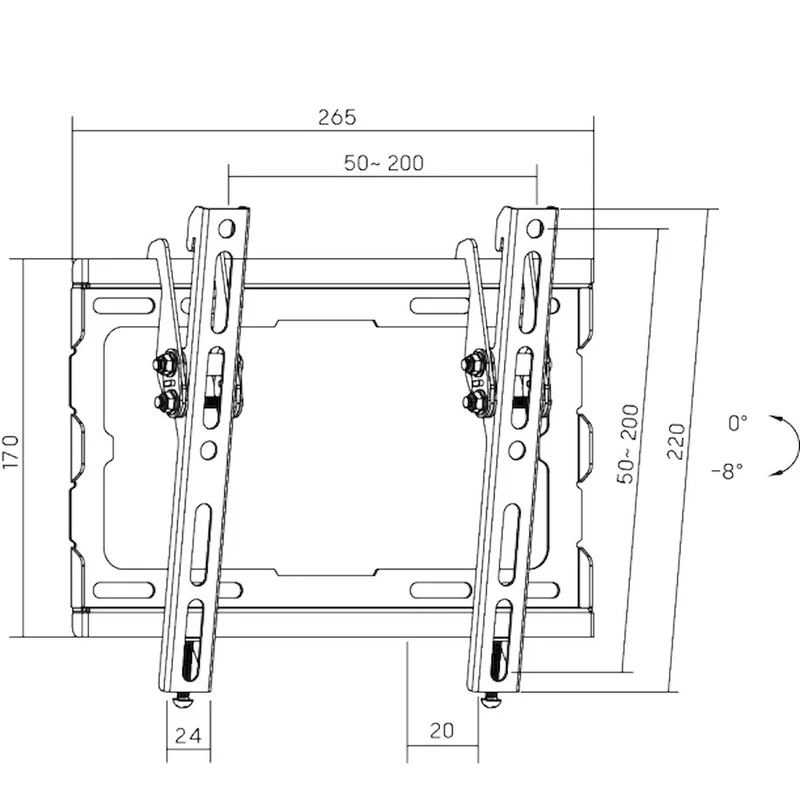 Suport pentru televizor Brateck KL32-22T, Negru 2