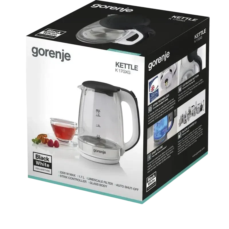 Электрочайник Gorenje K17GXG, Silver 7
