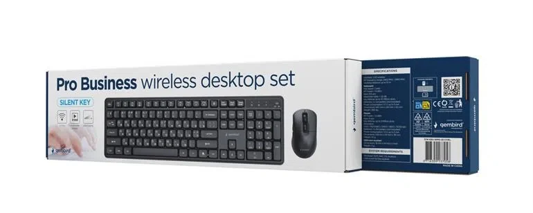 Set tastatură + Mouse Gembird KBS-WMS-01-CYRL, Negru 5