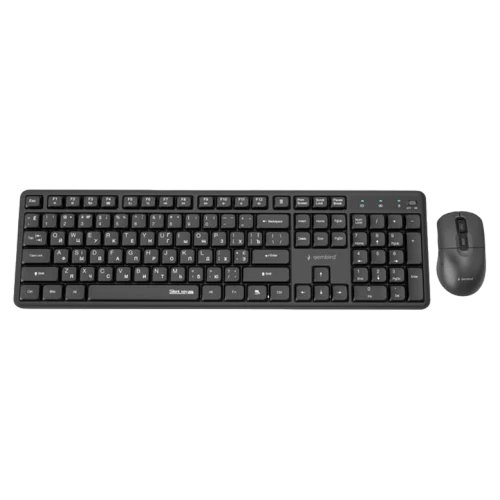 Клавиатура и мышь Gembird KBS-WMS-01-CYRL, Чёрный