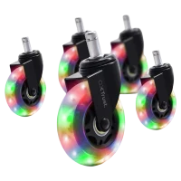 Set roți Trust GXT 701 LED Gel Chair Wheels, Negru