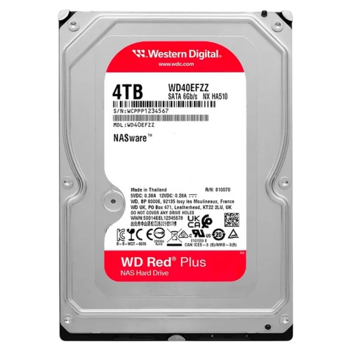 Жесткий диск Western Digital "Red Plus WD40EFZZ, 4 ТБ