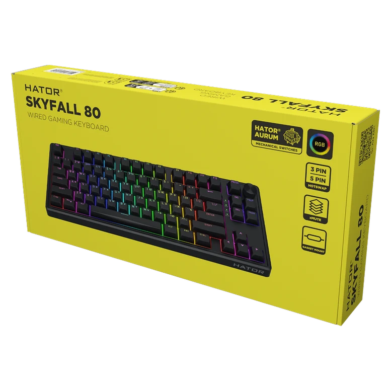 Tastatură HATOR Skyfall 80, Negru 6