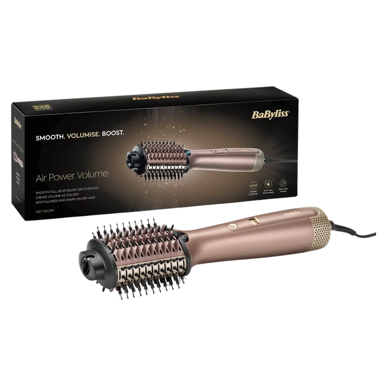 Perie cu aer cald BaByliss AS95E, Bronz 6