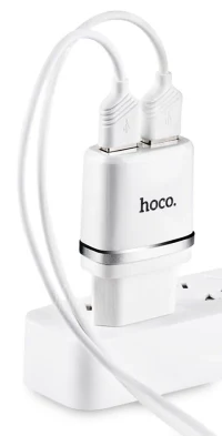 Зарядное устройство Hoco C12 White (Lightning cable) 2