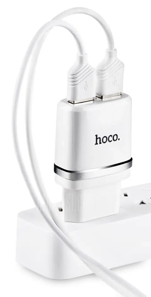 Зарядное устройство Hoco C12 White (Lightning cable)