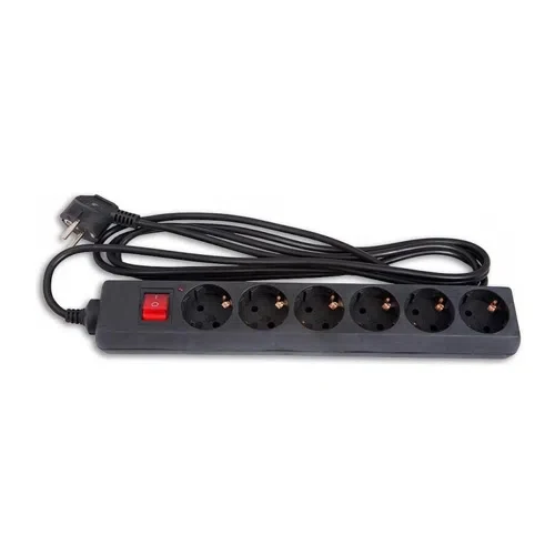 Surge Protector SVEN Optima Base 6 Sockets, 1.8 m, Black