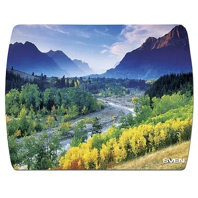 SVEN UA (8 pictures), Mouse pad, Dimensions: 230 x 180 x 2.35 mm, Material: polypropylene + foamed plastic, Wearproof print, Unique landscapes