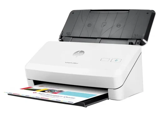 HP ScanJet Pro 2000 S1 Sheetfeed Scanner, White, Up to 24 ppm/48 ipm (300 dpi), up to 2000 pages daily, 50 sheets ADF, Hi-Speed USB 2.0, Auto-color detect, auto-crop, auto-exposure, auto orient, OCR, straighten the page, scan to cloud, scan to email