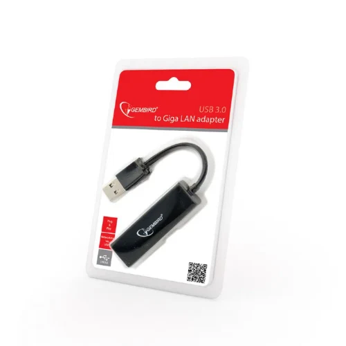 Gembird NIC-U3-02, USB3.0 Gigabit LAN adapter, USB3.0 to RJ-45 LAN connector
