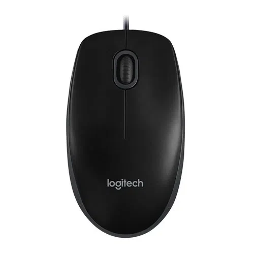 Logitech B100 Optical Mouse, Black, USB, OEM