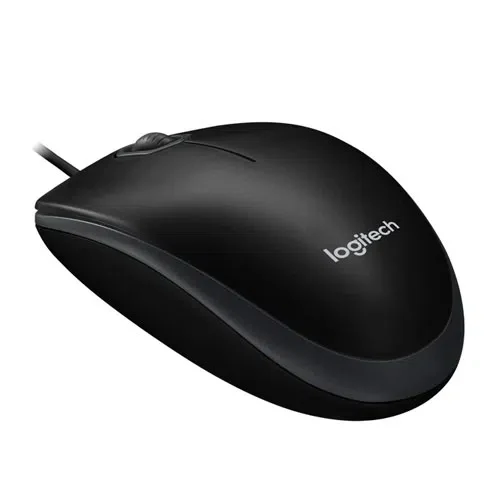 Logitech B100 Optical Mouse, Black, USB, OEM