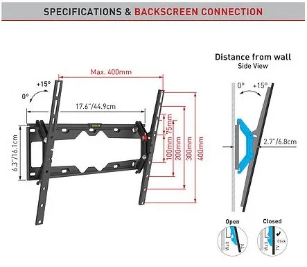 Кронштейн для ТВ Barkan E310+ B Black 2
