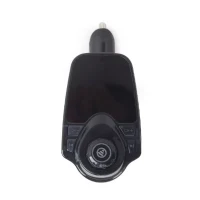 USB Car Charger 3-in-1 carkit - Gembird "BTT-01" Black, FM-radio transmitter 87.5-108MHz, Bluetooth 4.2, USB 3.1 A charger 5V DC up to 3.1 A, 3.5 mm audio input and output 3