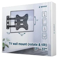 Кронштейн для телевизора Gembird WM-37RT-01, Черный 2