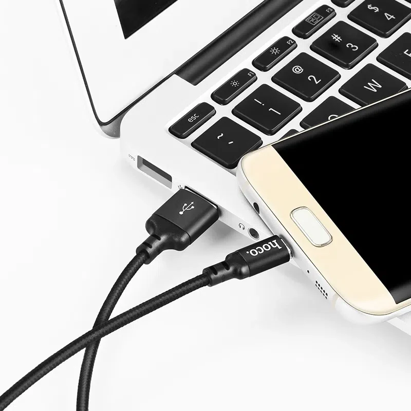 Cablu HOCO X14 Times speed, USB-A to Lightning, 1 m, Negru 2