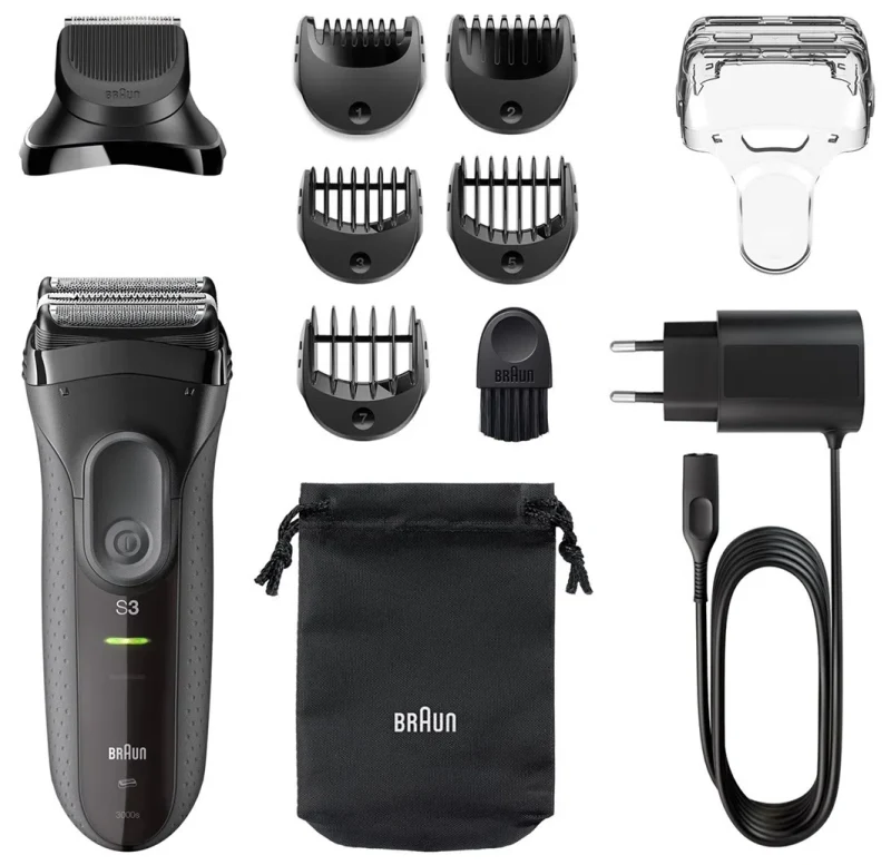 Aparat de ras Braun Series 3 3000BT Shave & Style, Gray 2