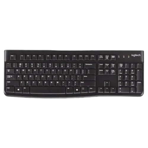 Клавиатура Logitech K120, Проводная, Черный