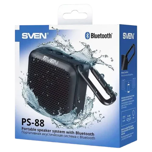 Портативная колонка SVEN PS-88, Чёрный
