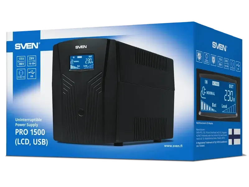 Источник бесперебойного питания SVEN Pro 1500 4