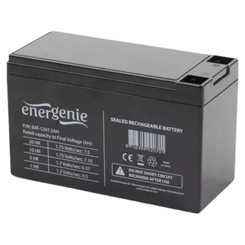 Baterie pentru UPS Gembird BAT-12V7.5AH, Negru