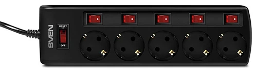 Сетевой фильтр Sven SF-05PL 3m Black