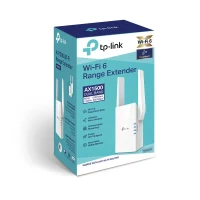 TP-LINK RE505X Wi-Fi 6 Wall Plugged Range Extender, Atheros, 1200Mbps on 5GHz + 300Mbps on 2.4GHz, 802.11ax/ac/n/g/b, 1 Gigabit Lan Port, Ranger Extender mode, Access Control, WPS, 2 external antennas 2