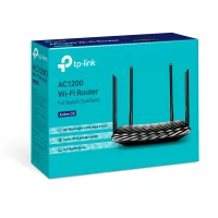 TP-LINK Archer C6 AC1200 Dual Band Wireless Gigabit Router, Atheros, 867Mbps at 5Ghz + 300Mbps at 2.4Ghz, 802.11ac/a/b/g/n, MU-MIMO, 1 Gigabit WAN + 4 Gigabit LAN, Wireless On/Off and WPS button, 4 external antennas + 1 internal antenna 4